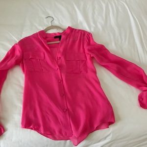 HOT PINK, SILK BLOUSE